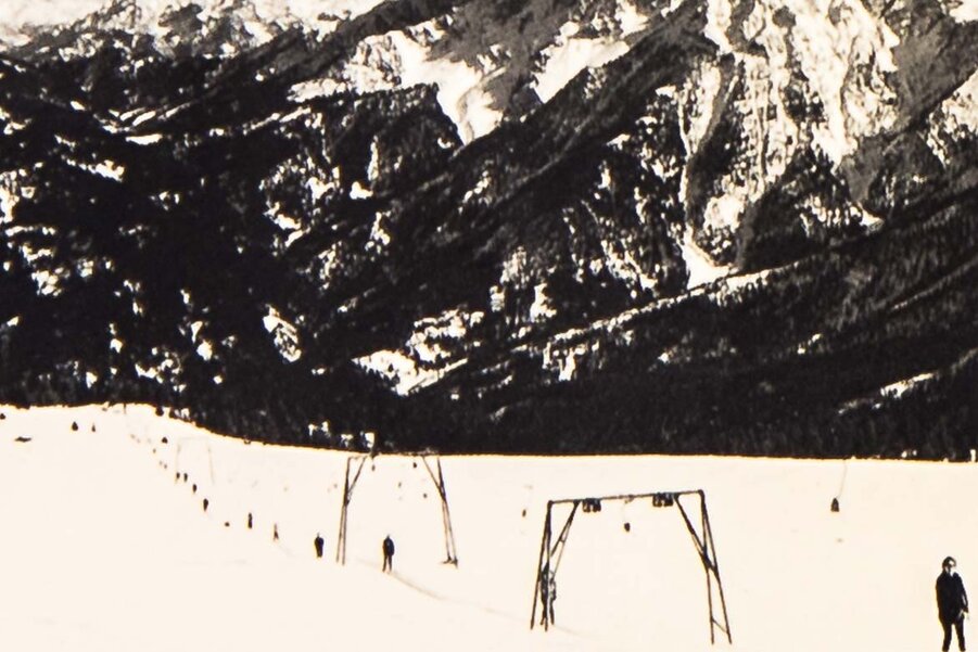 Belvedere, the first ski tow on Kronplatz Belvedere, the first ski tow on Kronplatz